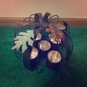 Pumpkin candle holder